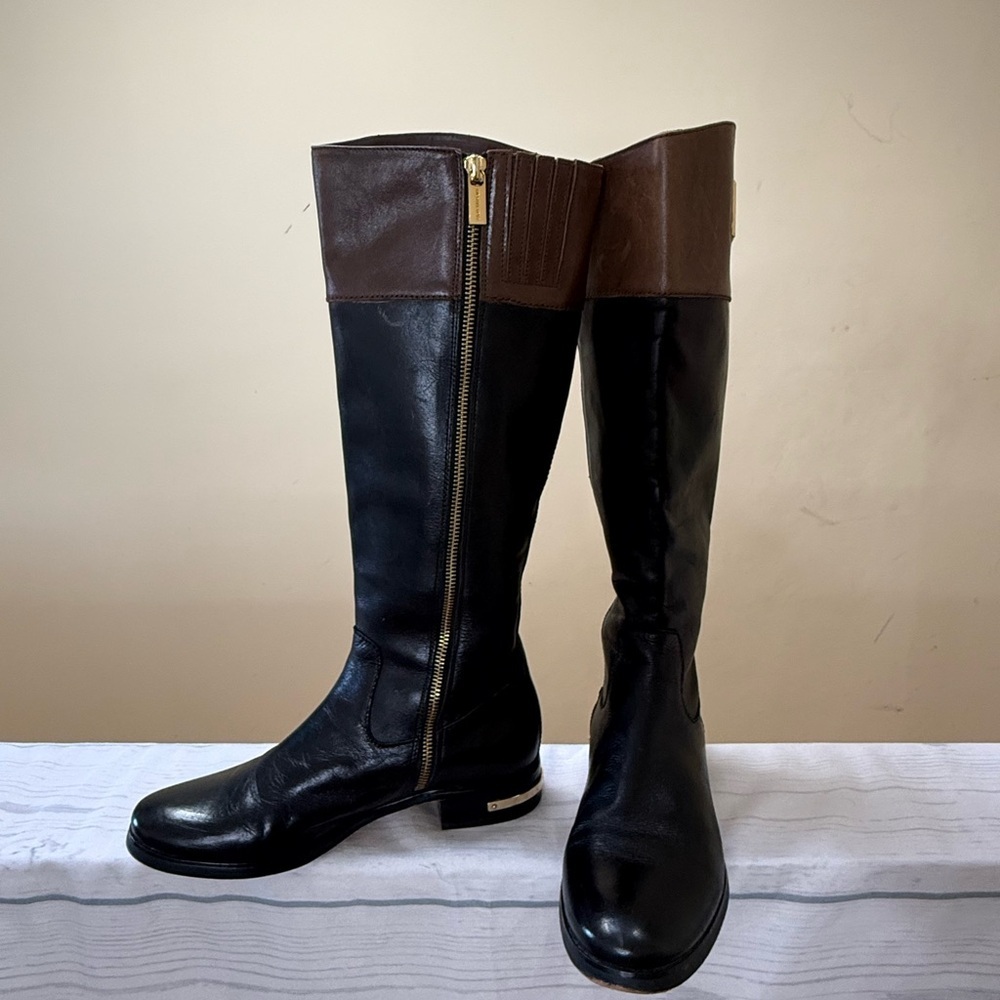 Michael Kors Black and Brown Over the Knee Boots - Picture 8 of 10